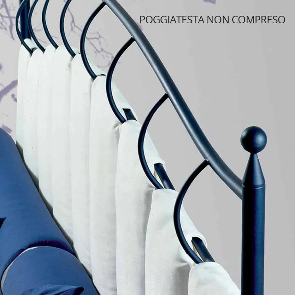 Lit Simple en Fer Forgé Amethyst Viadurini