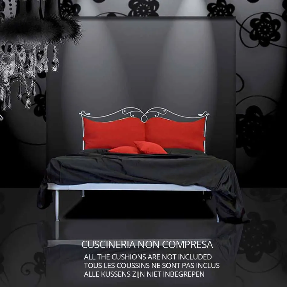 Lit Simple en Fer Forgé Febo Viadurini