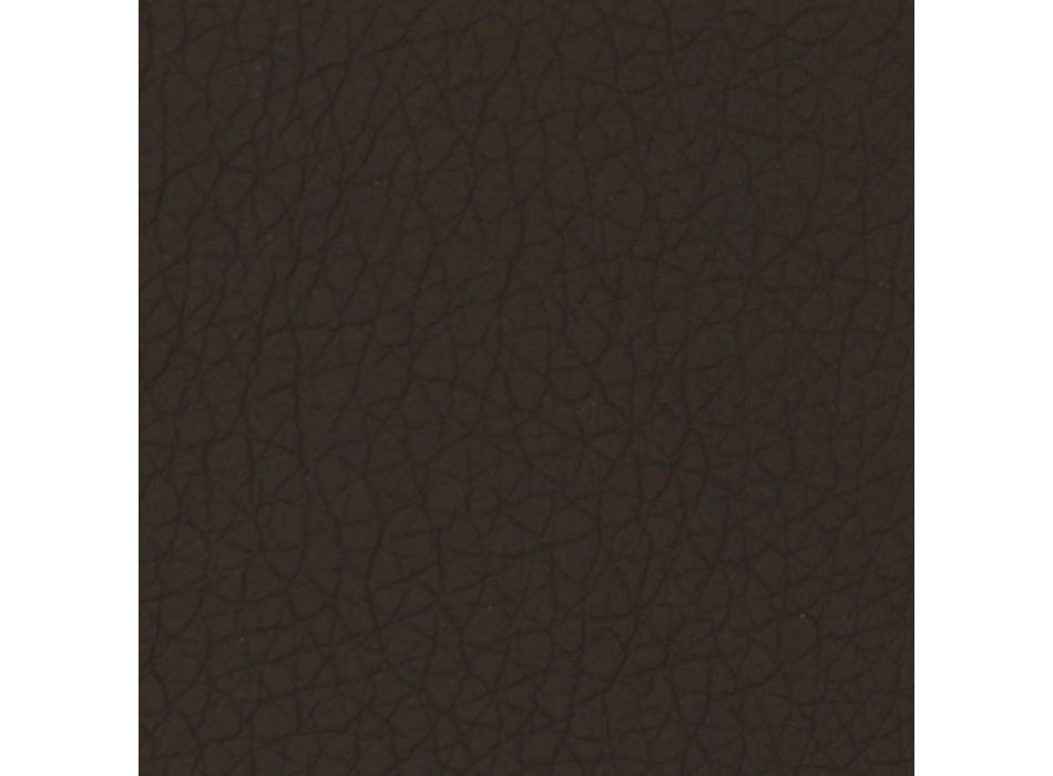 Lit double rond design recouvert de simili cuir - Faenza Viadurini