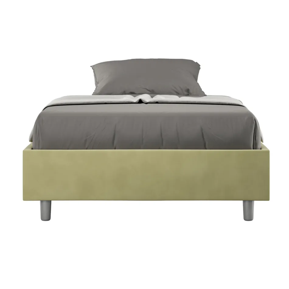 Lit Queen Size 120x200 cm recouvert de microfibre, fabriqué en Italie - Athlete Viadurini