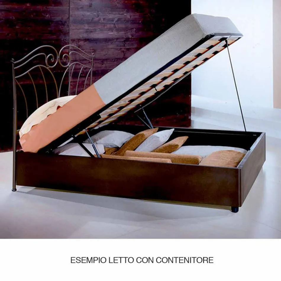 Un lit et une demi-carré Fer Forgé Amethyst Viadurini