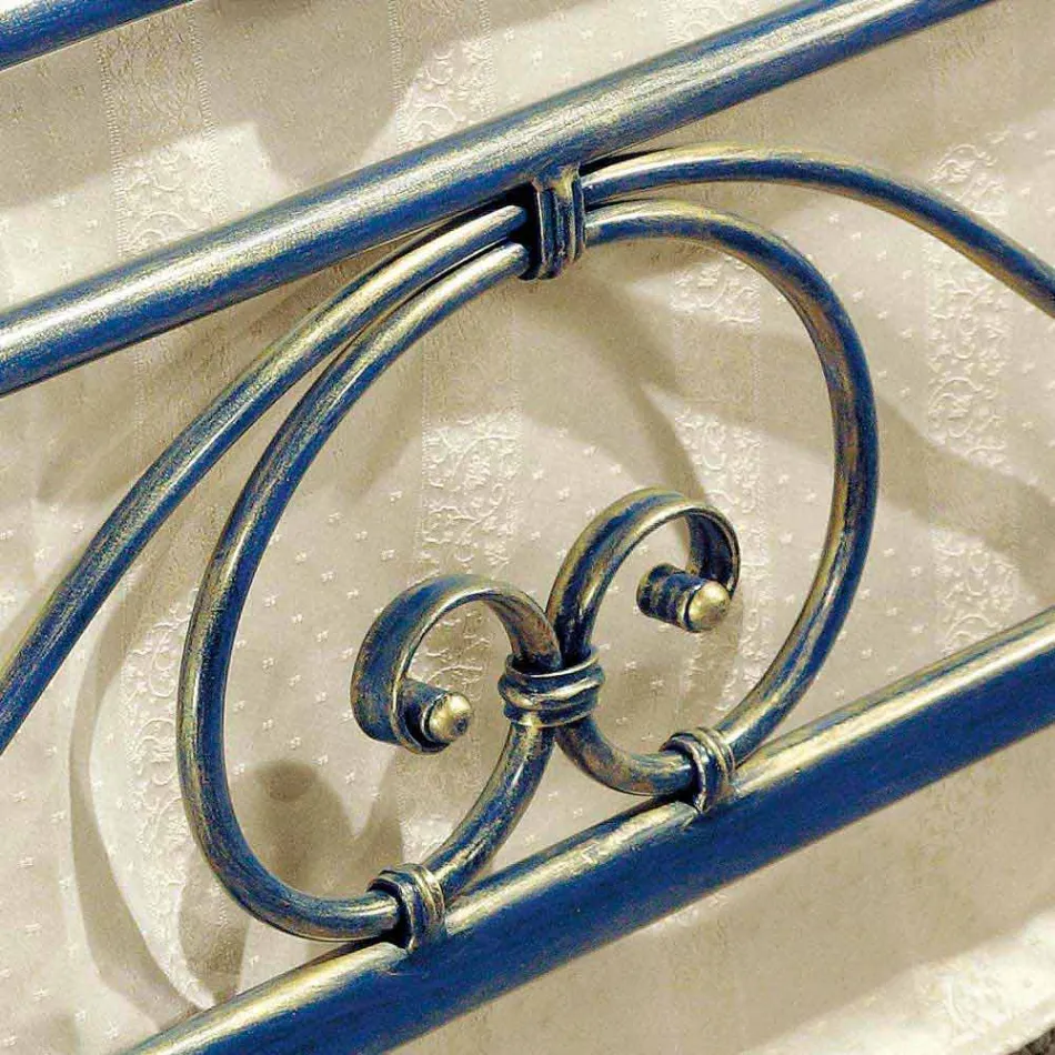 Lit queen size en fer forgé écrasé Gloria design Viadurini