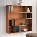 Bibliothèque murale design en mélamine, disponible en plusieurs coloris, fabriquée en Italie - Kea Viadurini