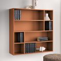 Bibliothèque murale design en mélamine, disponible en plusieurs coloris, fabriquée en Italie - Kea