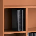 Bibliothèque murale design en mélamine, disponible en plusieurs coloris, fabriquée en Italie - Kea Viadurini