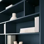 Bibliothèque murale design en mélamine, disponible en plusieurs coloris, fabriquée en Italie - Kea Viadurini