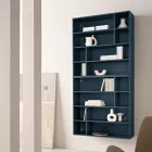 Bibliothèque murale design en mélamine, disponible en plusieurs coloris, fabriquée en Italie - Kea Viadurini