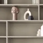 Bibliothèque murale design en mélamine, disponible en plusieurs coloris, fabriquée en Italie - Kea Viadurini