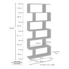 Bibliothèque Murale Design Verticale Salon en Bois 3 Finitions - Minetta Viadurini