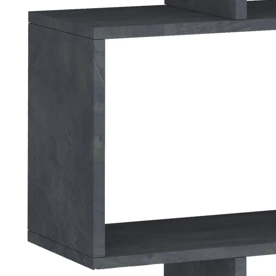 Bibliothèque Murale Design Verticale Salon en Bois 3 Finitions - Minetta Viadurini