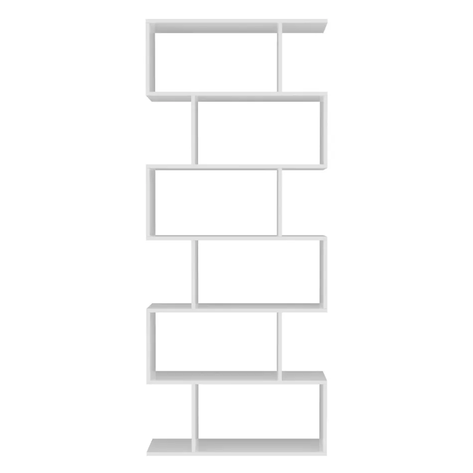 Bibliothèque Murale Design Verticale Salon en Bois 3 Finitions - Minetta Viadurini