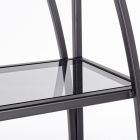 Bibliothèque haute en acier et 5 étagères en verre Design élégant - Noralea Viadurini