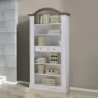 Bibliothèque avec 6 compartiments ouverts et 2 tiroirs Made in Italy - Flora Viadurini