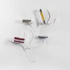 Bibliothèque design moderne blanc Carol Wall, made in Italy Viadurini