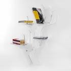 Bibliothèque design moderne blanc Carol Wall, made in Italy Viadurini