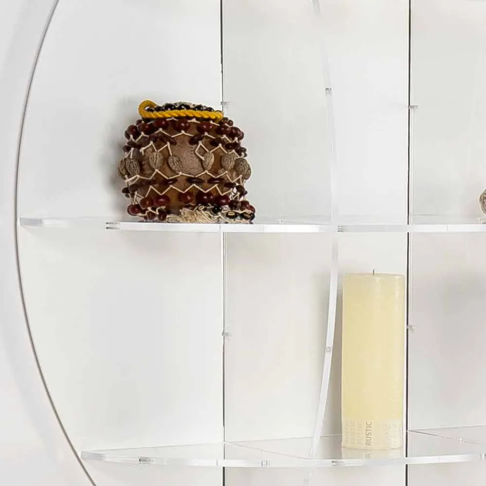 Bibliothèque murale design moderne blanc jeu, fabriqué en Italie Viadurini