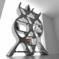 Bibliothèque de design moderne en Solid Surface® faite en Italie, DNA