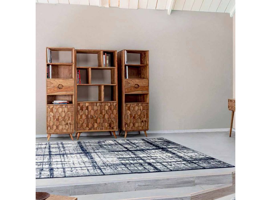 Bibliothèque de sol design vintage en bois et acier Homemotion - Ventador