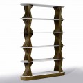 Bibliothèque de plancher de luxe en bois avec dessus en grès Made in Italy - Aspide