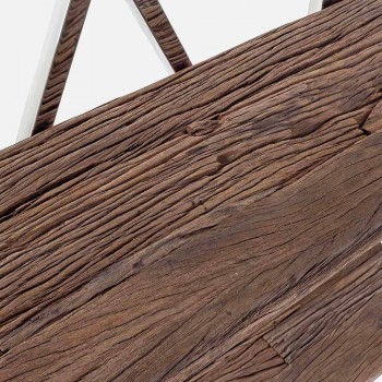 Bibliothèque de plancher moderne Homemotion en acier chromé et bois - Lisotta
