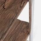 Bibliothèque de plancher moderne Homemotion en acier chromé et bois - Lisotta Viadurini