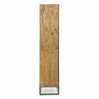 Homemotion - Bibliothèque de plancher Goliath en bois d'acacia et acier peint Viadurini