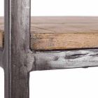 Bibliothèque de plancher de style industriel en acier et bois Homemotion - Zompo Viadurini