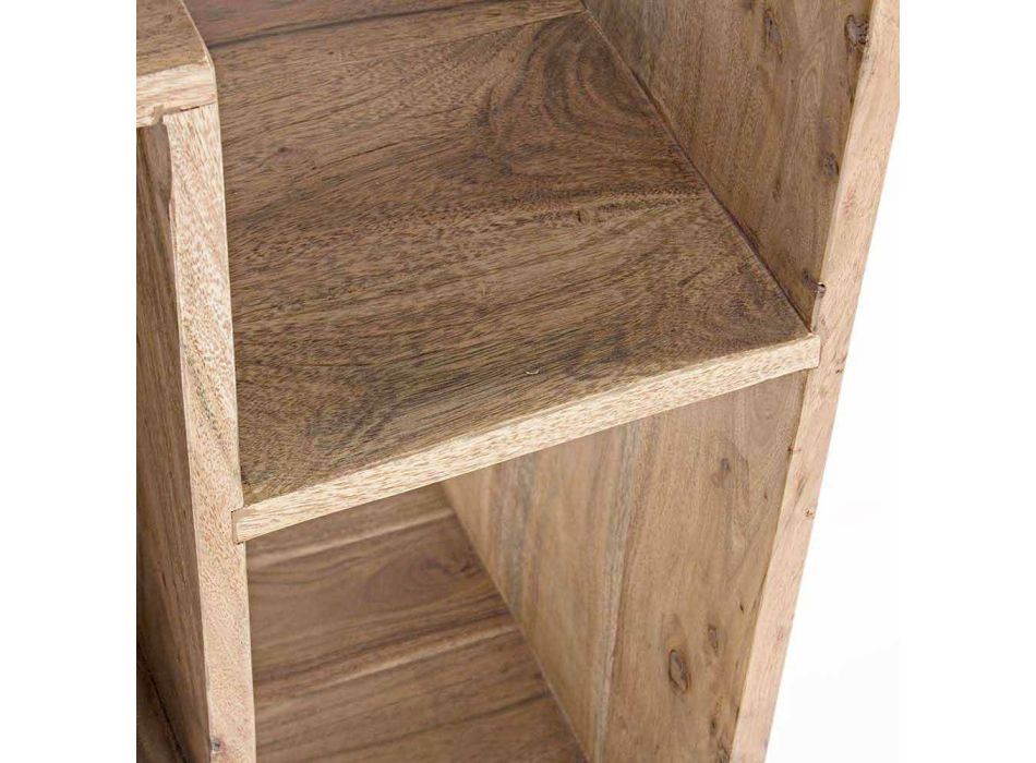 Bibliothèque de plancher moderne Homemotion avec structure en bois d'acacia - Genza