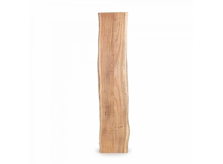 Bibliothèque de plancher moderne en bois d'acacia avec 5 étagères Homemotion - Lauro