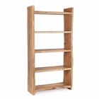 Bibliothèque de plancher moderne en bois d'acacia avec 5 étagères Homemotion - Lauro Viadurini