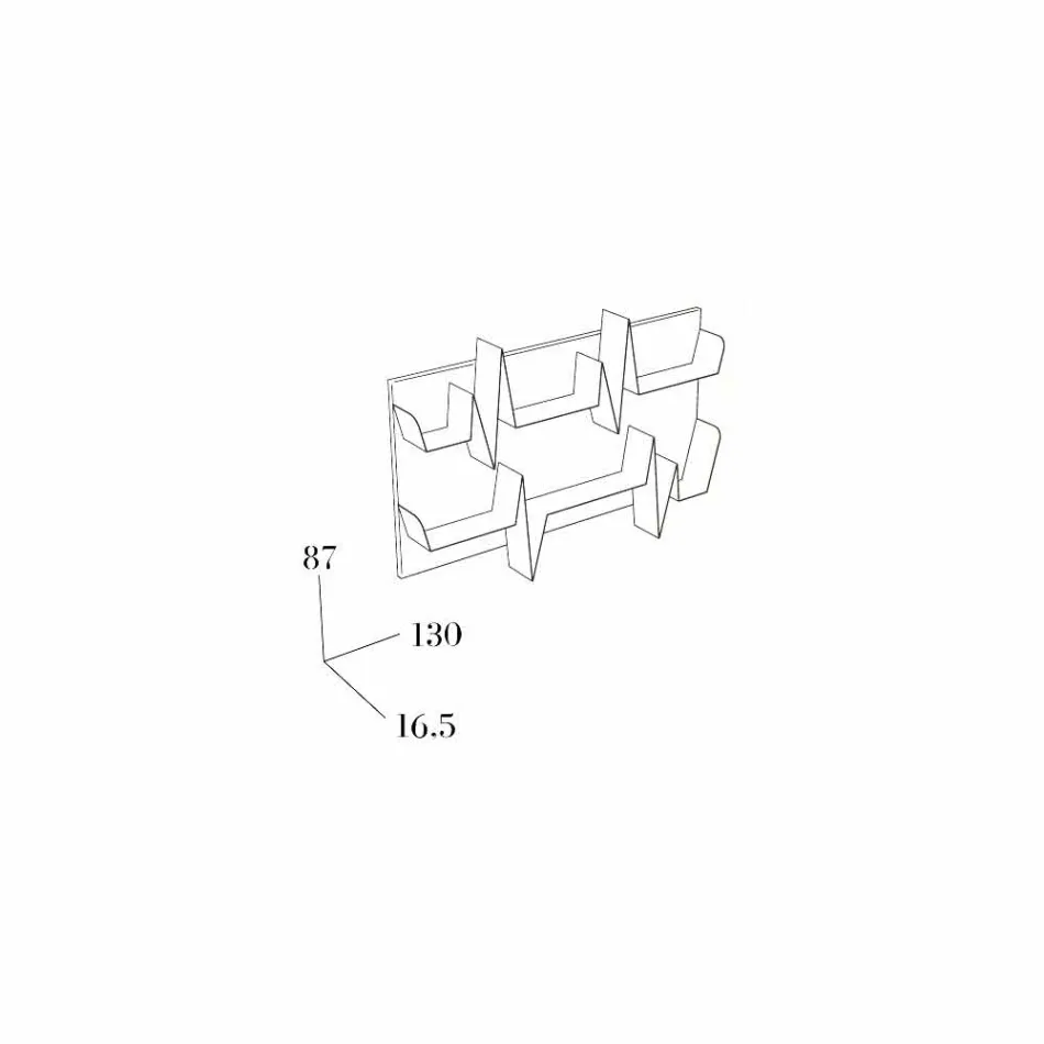 Bibliothèque de conception Battikuore 130x87 (2 étagères) Mabele Viadurini