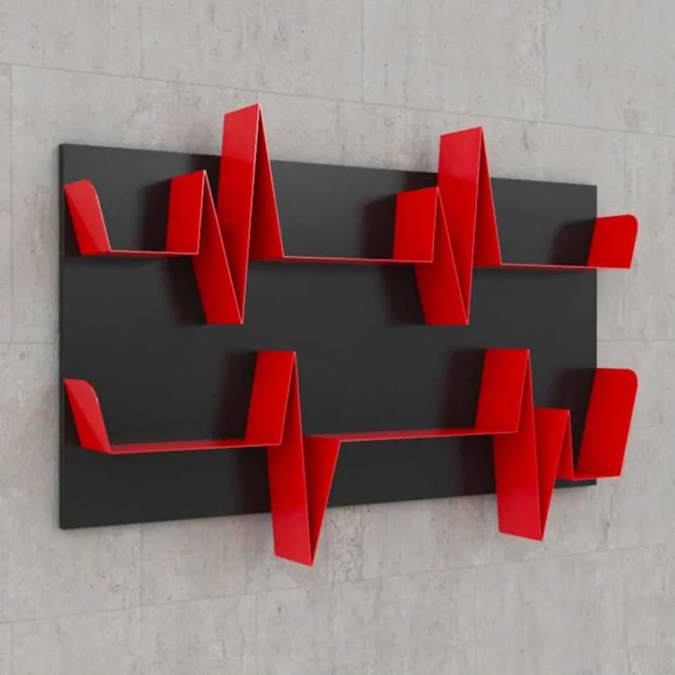 Bibliothèque de conception Battikuore 130x87 (2 étagères) Mabele Viadurini