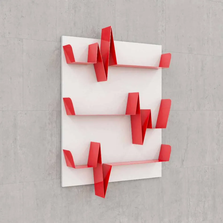 Bibliothèque de conception Battikuore 90x127 (3 étagères) Mabele Viadurini