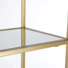 Bibliothèque sur pied en acier et dessus en verre au design élégant - Noralea Viadurini