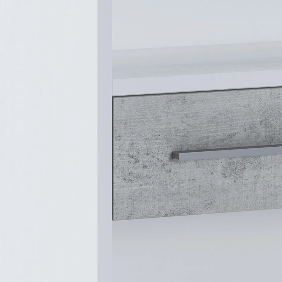 Bibliothèque en bois mélaminé de différentes tailles - étain Viadurini