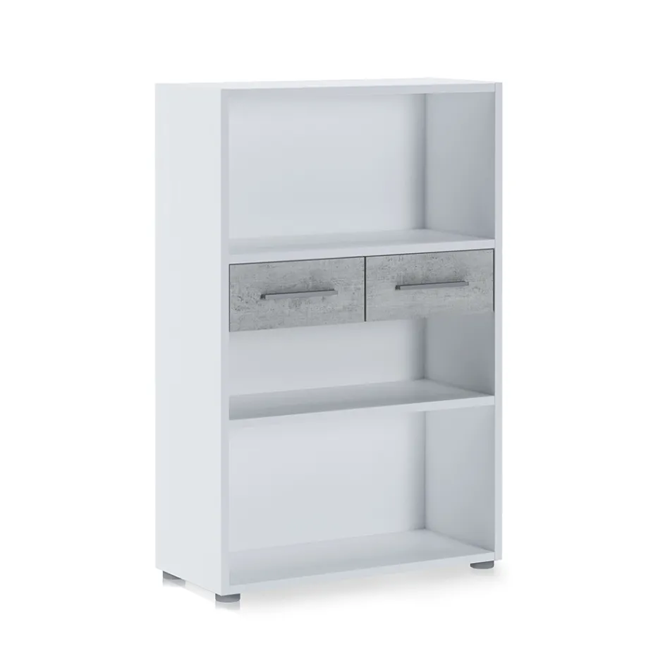 Bibliothèque en bois mélaminé de différentes tailles - étain Viadurini