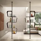 Bibliothèque en métal peint avec pieds réglables, fabriquée en Italie - Fernanda Viadurini