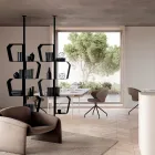 Bibliothèque en métal peint avec pieds réglables, fabriquée en Italie - Fernanda Viadurini