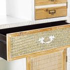 Bibliothèque de plancher de style rustique avec structure en MDF Homemotion - Moiora Viadurini