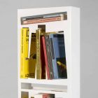 Bibliothèque de plancher moderne avec étagères en métal blanc Made in Italy - Bolivie Viadurini