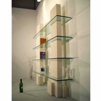 Bibliothèque modulaire design moderne pierre et le verre Poplia