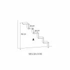 Bibliothèque pour objets sur le mur Design original en échelle de verre - Volano Viadurini