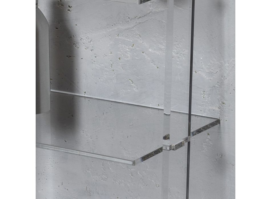 Bibliothèque de salon en cristal acrylique transparent 2 tailles - Parotta