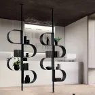 Bibliothèque verticale Fatima en métal peint avec pieds réglables Viadurini