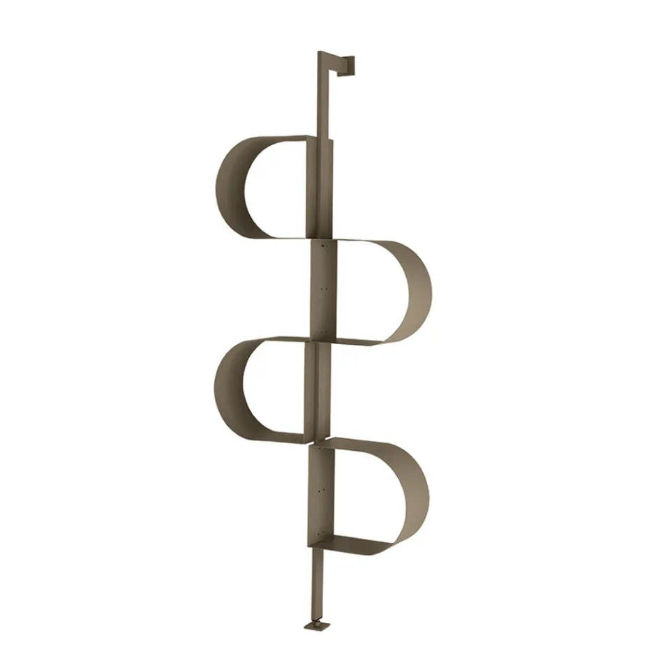 Bibliothèque verticale Fatima en métal peint avec pieds réglables Viadurini