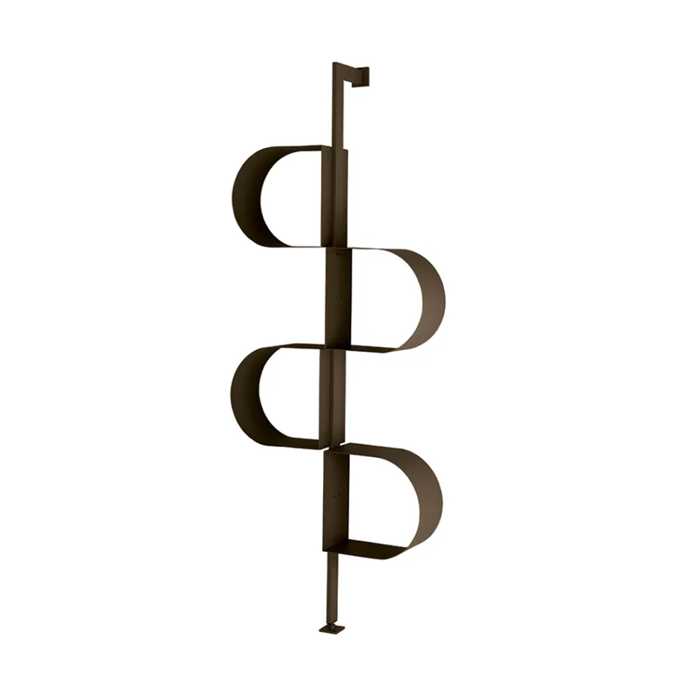 Bibliothèque verticale Fatima en métal peint avec pieds réglables Viadurini