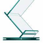Bibliothèque verticale en verre transparent pour salon sur pied - Brugo Viadurini