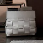 Porte-revues mural en cuir design Lory, fabriqué en Italie Viadurini