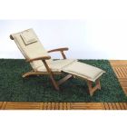 Chaise longue de jardin en bois de teck naturel - Yggdrasil Viadurini