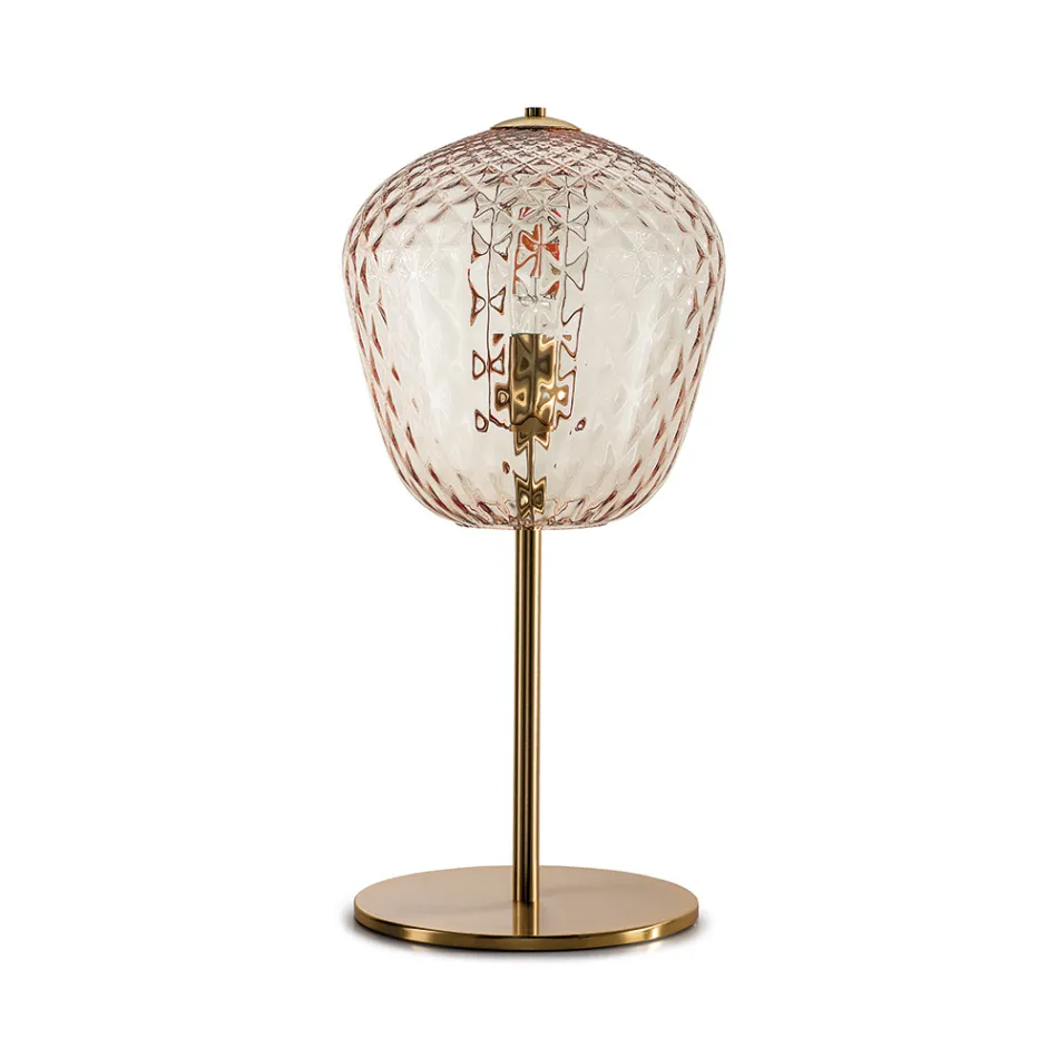 Grande lampe de table en verre vénitien, couleurs variées, fabriquée en Italie - Elisia Viadurini